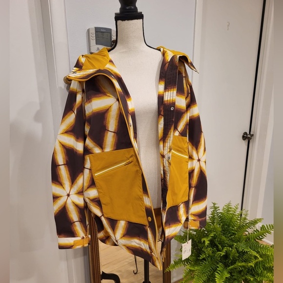 FP Movement NWT Sz M Singin In The Rain Packable Jacket In Golden Shibori Combo - Picture 2 of 10
